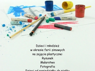 Ognisko Pracy Pozaszkolnej zaprasza na zajęcia plastyczne w okresie ferii zimowych
