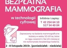 Więcej o: Bezpłatna mammografia