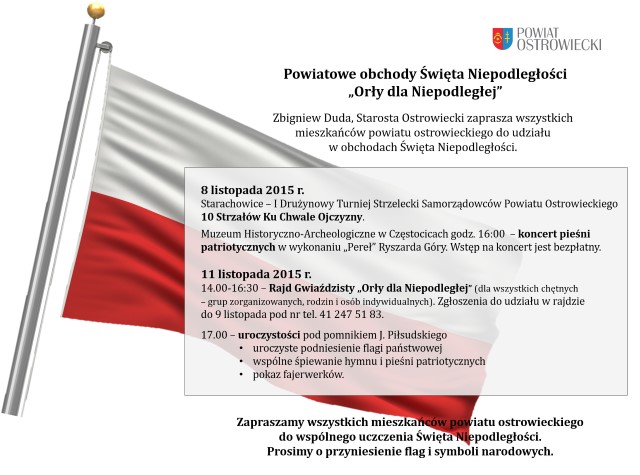 Więcej o: Powiatowe obchody Święta Niepodległości „Orły dla Niepodległej”