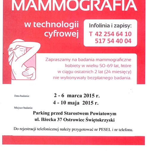 Więcej o: Bezpłatna mammografia w technologii cyfrowej