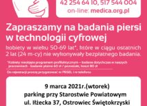 Więcej o: Zapraszamy na mammografię