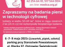 Więcej o: ZAPROSZENIE NA MAMMOGRAFIĘ